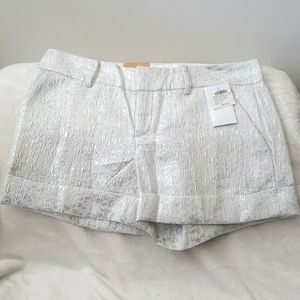 White Metallic shorts